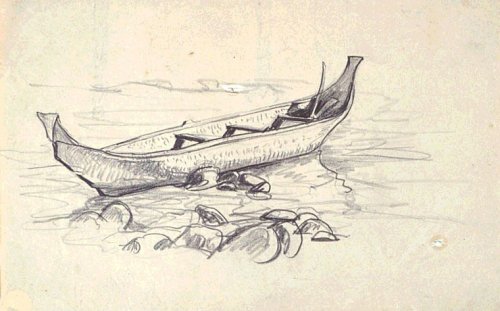 'Beached Dugout Canoe Skeena River' / A.Y. Jackson / National Gallery of Canada / 17485