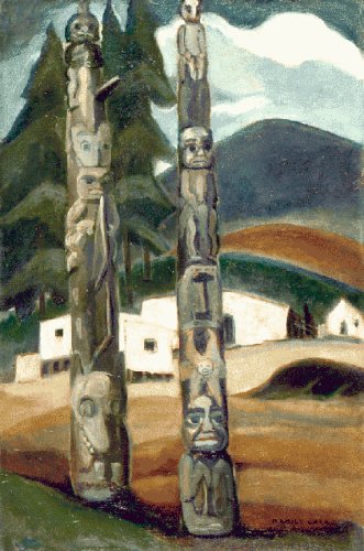 'Totems and Indian Houses' / Emily Carr / B.C. Archives / PDP00672