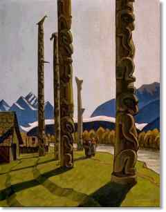 'Totem Poles, Kitwanga' / George Pepper / National Gallery of Canada / 3713