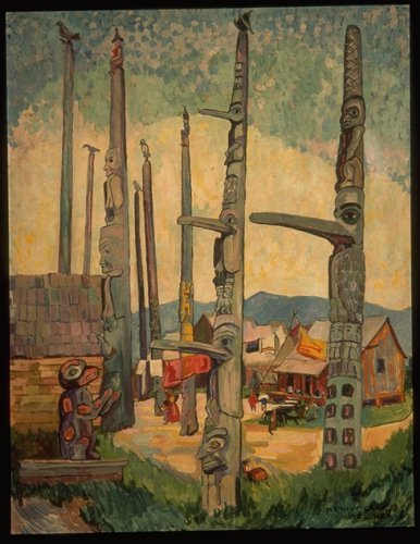 'Totem Poles at Kitsegukla' / Emily Carr / Vancouver Art Gallery / 37.2