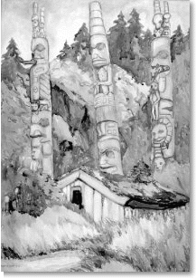 'Haida Totems' / Emily Carr / B.C. Archives / PDP00612