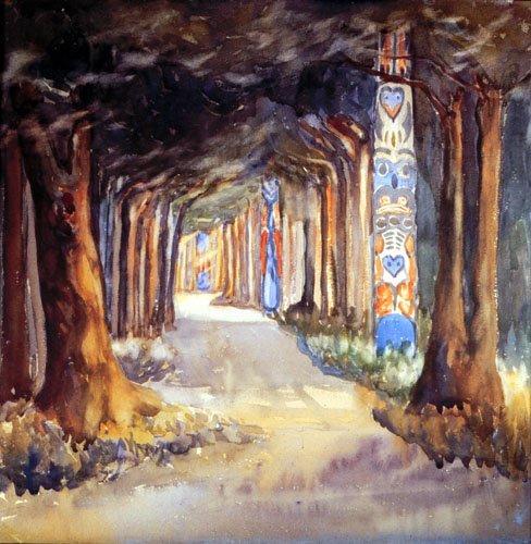 'Totem Walk at Sitka' / Emily Carr / Art Gallery of Greater Victoria / 94.55.4